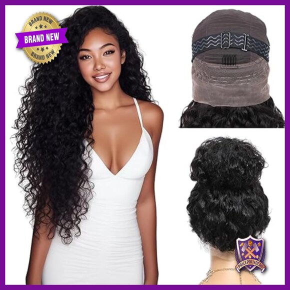 16 Inch Human Hair Full Lace Wig Glueless Water Wave Curls 250 Density Glaaaaaaam ? Unit: Luvme PreMax 250% Density Water Wave  main image 4